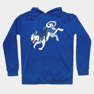 Blue Husky Running Hoodie